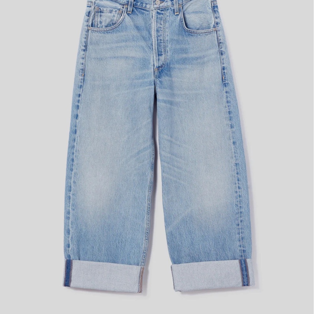 Citizen’s of Humanity Ayla Baggy Wide Leg  Cuffed Jeans